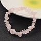 Bracelets élastiques de perles de quartz rose naturel BJEW-JB02131-01-1