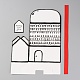 クリスマステーマギフトスイーツ紙折り箱  単語とリボンのラベル  クリスマスに飾る  家の形  ミックスカラー  28x20x0.1cm DIY-H132-01A-2