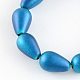 Spray Painted Glass Beads Strands DGLA-R042-02-1