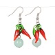 Trendy Women's Dangling Lampwork Beads Earrings EJEW-JE01221-2