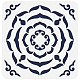 Fingerinspire Pochoir de carrelage à motif floral 11.8x11.8 pouce réutilisable symétrie fleur peinture pochoir bricolage papier peint alternative grand plastique effet d'ondulation pochoir floral pour sol mur meubles tissu DIY-WH0383-0085-1