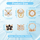 Wadorn 8 Uds 4 estilos plástico imitación perla y esmalte flor bufanda hebilla anillos conjunto AJEW-WR0001-73-2