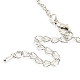 Collana pendente in acrilico di San Valentino con catene in lega di zinco NJEW-D049-01B-P-3