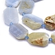 Chapelets de perles en agate avec dentelle bleue naturelle G-L552P-10-2
