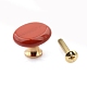 Manopole per cassetti in diaspro rosso naturale tondo piatto&nbsp;PW-WG94208-02-1