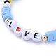 Handgemachte Polymer Clay heishi Perlen Stretch Armbänder BJEW-JB05159-M-3