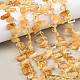 Нити из нагретых натуральных цитриновых бусин&nbsp;G-F821-C04-01-1
