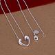 Trendy Silver Plated Brass Heart Pendant Necklaces For Women NJEW-BB12765-3