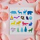FINGERINSPIRE Animal Stencils Template 11.8x11.8inch Plastic Forest Animals Drawing Painting Stencils Bear DIY-WH0172-393-5