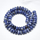 Fili di perle di diaspro macchia blu naturale G-T122-02N-2