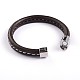 Simple Style Leather Cord Bracelets BJEW-P128-07-3