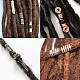 PandaHall Elite Aluminum Wire Hair Coil Cuffs ALUM-PH0003-01-6