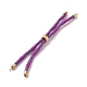 Bracelets argentés en corde de nylon MAK-C003-01G-2