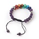 Bracelets de perles tressées en améthyste naturelle de chakra BJEW-O164-A03-1