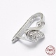 Rhodium Plated 925 Sterling Silver Micro Pave Cubic Zirconia Pendant Bails STER-P034-25P-1