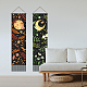 Tapisseries murales décoratives en polyester motif lune et soleil AJEW-WH0399-023-4