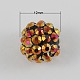 Multi-Color-klobige Harz Strass Perlen für Kinder klobige Halskette Schmuck- X-RESI-S257-12mm-SB2-1