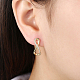 Infinity Brass Cubic Zirconia Stud Earrings EJEW-BB15200-A-6