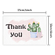 Rectangle superdant avec motif végétal mélangé merci cartes à thème DIY-SD0001-07-2