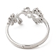 304 Stainless Steel Yoga & Infinity Adjustable Ring for Women RJEW-M149-19P-2