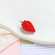 不透明樹脂ペンダント  模造果物  イチゴのチャーム  レッド  20x11mm INS-PW0001-08H-01-1
