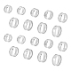 Unicraftale 201 ステンレス鋼溝付き指輪セット男性女性用  ステンレス鋼色  内径：16~22.2mm  2pcs /サイズ  9サイズ  18個/箱 RJEW-UN0002-64A-1