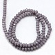 1 Strand Opaque Solid Medium Purple Color Faceted Crystal Glass Rondelle Beads Strands X-EGLA-F049A-08-3
