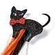 ハロウィンヘッドギア  猫の装飾的なかつらヘアピン  パーティーヘアデコレーション  カラフル  385mm PHAR-H065-02-4
