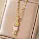 Старинные латунные ожерелья с подвеской в виде руки с эмалью «Хамса» BQ5332-3-1