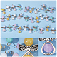 PH PandaHall 40pcs Angel Wing Charm Mixed Colors Angle Pendants with Loops Angels Dangles Wing Pendant Christmas Angle Charms for Jewelry Making Charms Necklace Earrings Keychains FIND-PH0008-11-6