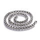304 Stainless Steel Box Chain Necklaces NJEW-F242-19P-2