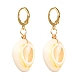 Boucles d'oreilles pendantes en perles de cauri naturel pour fille femme EJEW-JE04641-01-3