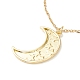 Luna creciente de esmalte con collar colgante de estrella NJEW-O125-53G-2