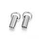 201 Stainless Steel Cord Ends X-STAS-E120-02-4mm-2