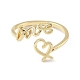 Brass Open Cuff Rings for Women RJEW-A028-01G-2