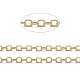 Brass Flat Oval Cable Chains X-CHC025Y-G