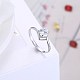 Adjustable 925 Sterling Silver Cubic Zirconia Finger Rings RJEW-BB20757-6-5