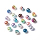Cuentas de perlas de imitación de plástico ABS del arco iris X-OACR-Q174-4mm-M-1