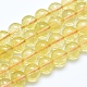 Chapelets de perles de citrine naturelle X-G-E483-13-6mm-1