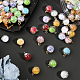 Pandahall 90 piezas 15 colores colgantes de bolas de vidrio colgantes de bolas de vidrio con lentejuelas brillantes GLAA-PH0008-14-4