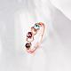 Laiton exquis coloré TCHEQUE anneaux strass doigt pour les femmes RJEW-BB02115-8-3