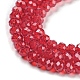 Cuisson des brins de perles de verre transparentes peintes DGLA-A034-J2mm-B01-4
