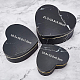 BENECREAT 3 Mixed Size Black Heart-Shape Marble Cardboard Boxes Treat Favor Gift Box for Thanksgiving CON-BC0006-17A-4