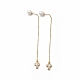 Boucles d'oreilles pendantes avec géométrie en strass EJEW-E278-05G-06-1