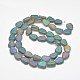 Frosted Electroplate Glass Beads Strands EGLA-M003-B02-2