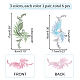 NBEADS 6 Pcs Embroidery Leaf Flowers Patches DIY-NB0007-54-2