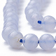 Calcédoine bleue naturelle chapelets de perles G-R193-02-6mm-2
