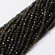 Natürlichen Obsidian Perle Stränge G-P270-2mm-28-2
