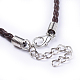 Модный имитация плетеный кожаный ожерелье материалы X-NJEW-S105-002-4