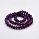 Full Plated Faceted Rondelle Glass Beads Strands GLAA-A024F-FP03-2